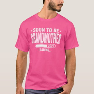 T-shirt Promu À Grand-Mère 2025 Bientôt Être Grand-Mère