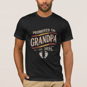T-shirt Promu À Grand-Père 2025 Grand-Père Est 2025