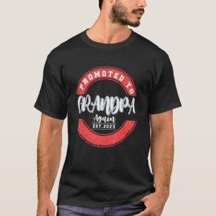 T-shirt Promu À Grand-Père À Nouveau 2023 Grossesse Annonc