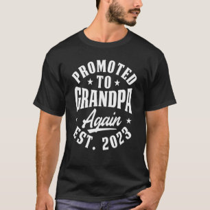 T-shirt Promu À Grand-Père À Nouveau Annonce De Grossesse