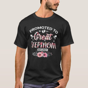 T-shirt Promu À Great Stepmaman Est 2021 Tee Mother's Da