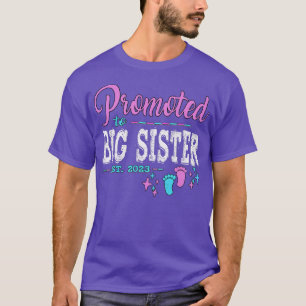 T-shirt Promu À La Grande Soeur 2023 Grossesse Reveal Girl
