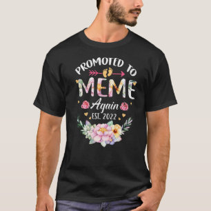 T-shirt Promu À Mème De Nouveau 2022 Flower Grandma Announ