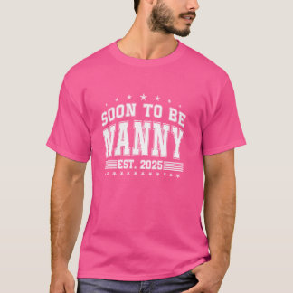 T-shirt Promu À Nanny Est 2025 Bientôt Être Nanny Mère
