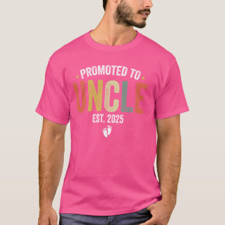T-shirt Promu À Oncle 2025 Bientôt Être Oncle Est 2025