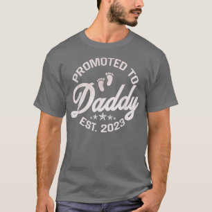 T-shirt Promu à papa 2023 Nouveau papa bébé première fois