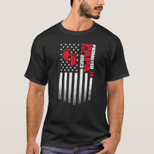 T-shirt Promu À Papa Est 2023 Mignonne Grossesse Actuelle