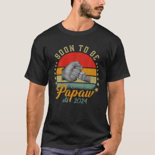 T-shirt Promu À Papaw Est 2024 Hommes Vintage Bientôt