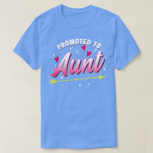 T-shirt Promu à Tante Faire-part de naissance pour soeur (Design devant)