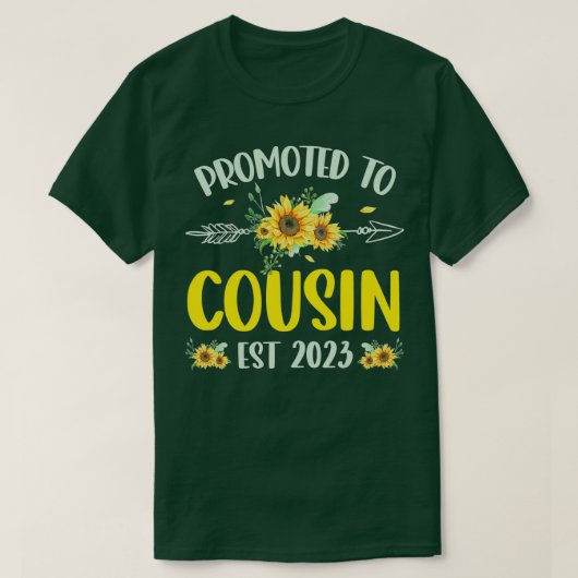 T-shirt Promu Au Tournesol Cousin Est 2023 Bientôt C (Design devant)