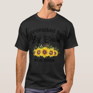 T-shirt Promu Grand Cousin 2026 Tournesol Grossesse Annonc