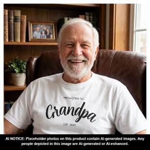 T-shirt Promu Grand-Père Année de Création Personnalisée B