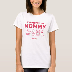 T-shirt Promu pour maman personnalisé rose Baby Shower Par
