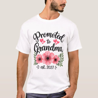 T-shirt Promue Grand-mère 2027 T-shirt, Nouvelle Grand-mèr