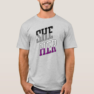 T-shirt Pronoms asexués Elle La