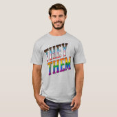 T-shirt Pronoms de progrès Ils Eux (Devant entier)