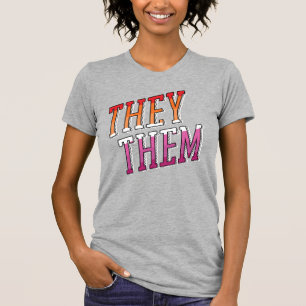 T-shirt Pronoms Lesbiennes Ils Elles