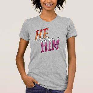 T-shirt Pronoms lesbiens Il Lui