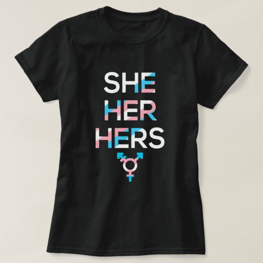 T-shirt Pronononononononononononce Ses Hers Transgenre Fie (Design devant)