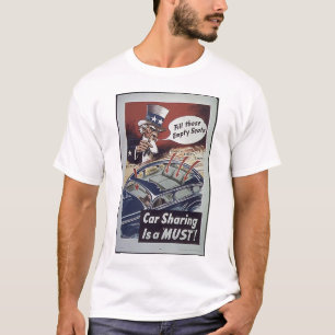 T-shirt Propagande WW1 de covoiturage d'Oncle Sam