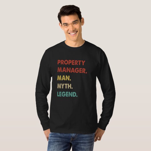T-shirt Property Manager Man Myth Legend  1 (Devant entier)