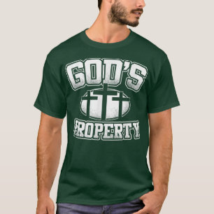 T-shirt Property of Dieu Jesus Christian Cross Faith Gift 