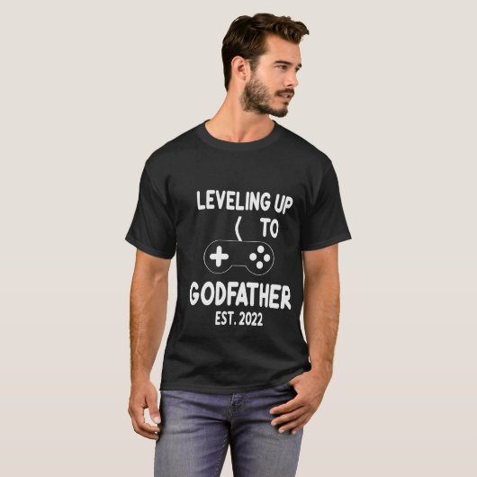 T-shirt Proposition de parrain 2022 Leveling Up Video Game (Devant entier)