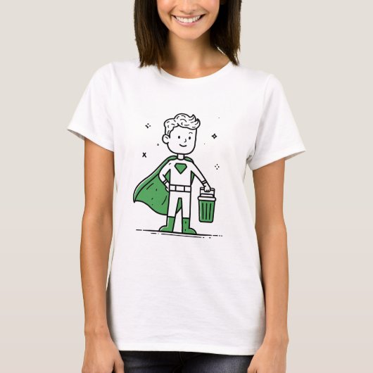 T-shirt Propre et vert - Conception de la Journée mondiale (Devant)