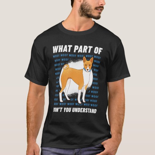 T-shirt Propriétaire Basenji Dog Walker Langue Woof Whispe (Devant)