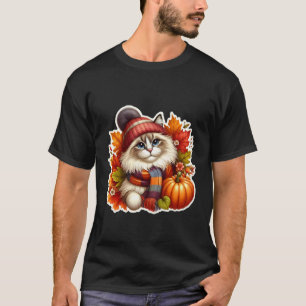 T-shirt Propriétaire de chat Birman d'automne Action de gr