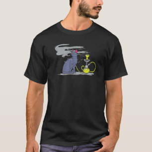 T-shirt Propriétaire de chat chat fumant narguilé fan de f