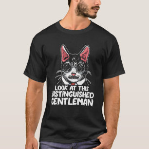 T-shirt Propriétaire de chat distingué Monsieur Chat Costu