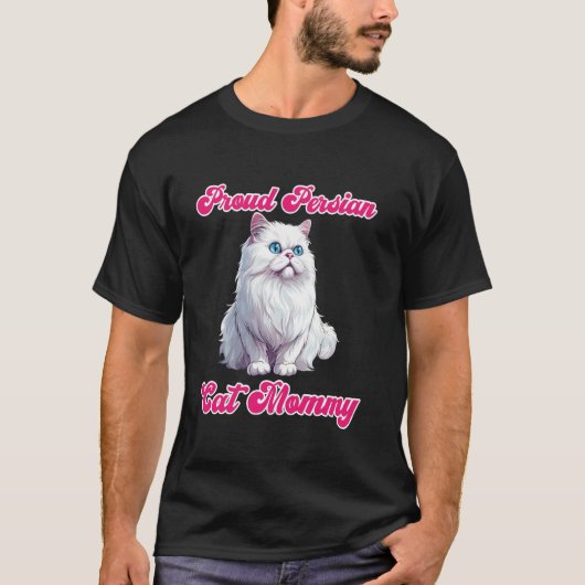 T-shirt Propriétaire de chat FIERRE MÈRE DE CHAT PERSAN Ch (Devant)