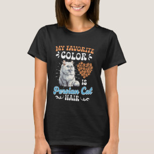 T-shirt Propriétaire de chat MA COULEUR PRÉFÉRÉE POILS DE
