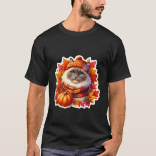 T-shirt Propriétaire de chat ragdoll d'automne Action de g