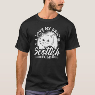 T-shirt Propriétaire de chat Scottish Fold à poil long Hig
