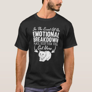 T-shirt Propriétaire de chat Scottish Fold à poil long Hig
