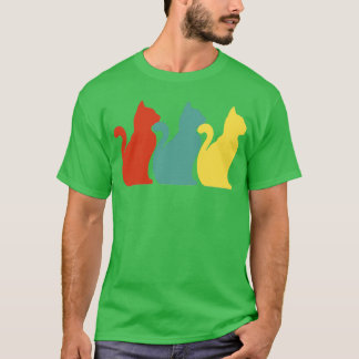 T-shirt Propriétaire de chats-cadeaux Retro de chats vinta