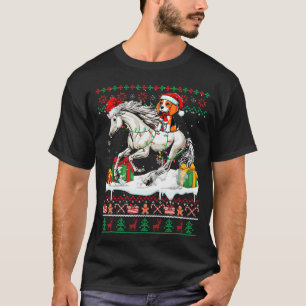 T-shirt Propriétaire de cheval de randonnée Beagle de Noël