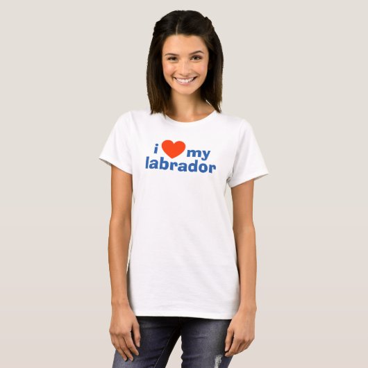 T-shirt Propriétaire de chien du Labrador. J'aime mon Labr (Devant entier)