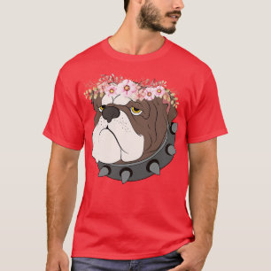T-shirt Propriétaire de chien Flower Crown Animal Chien ra