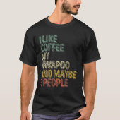 T-shirt Propriétaire De Chien J'Aime Café Mon Cavapoo Et P (Devant)