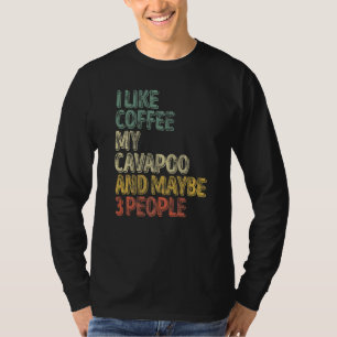 T-shirt Propriétaire De Chien J'Aime Café Mon Cavapoo Et P