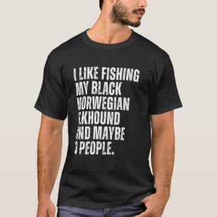 T-shirt Propriétaire de chien norvégien Elkhound noir Amat