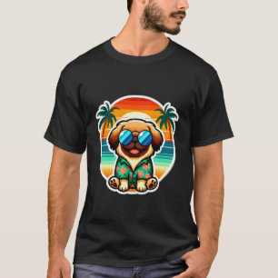T-shirt Propriétaire de chien pékinois Vacances d'été Vibe