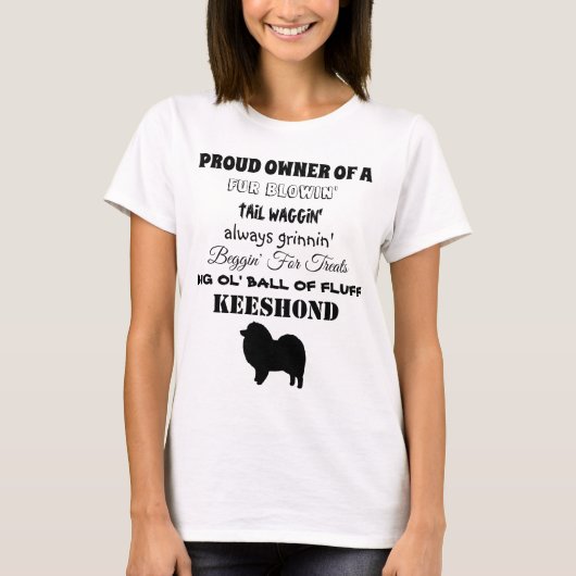 T-SHIRT PROPRIÉTAIRE DE KEESHOND (Devant)