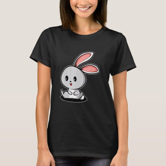 T-shirt Propriétaire de lapin assis de lapin (Devant)