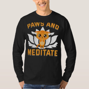 T-shirt Propriétaire De Pâtes Et Méditer Le Chat