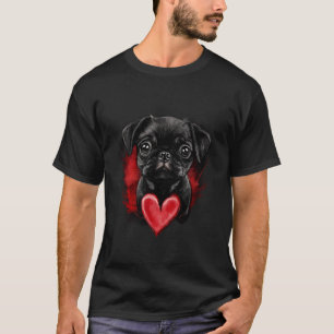 T-shirt Propriétaire de Pug Portrait Coloré Chien Animal M