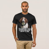 T-shirt Propriétaire du chien Basset Hound Je suis plus ch (Devant entier)
